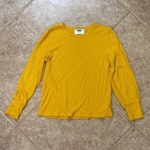 Old Navy Golden Yellow Ribbed Top
